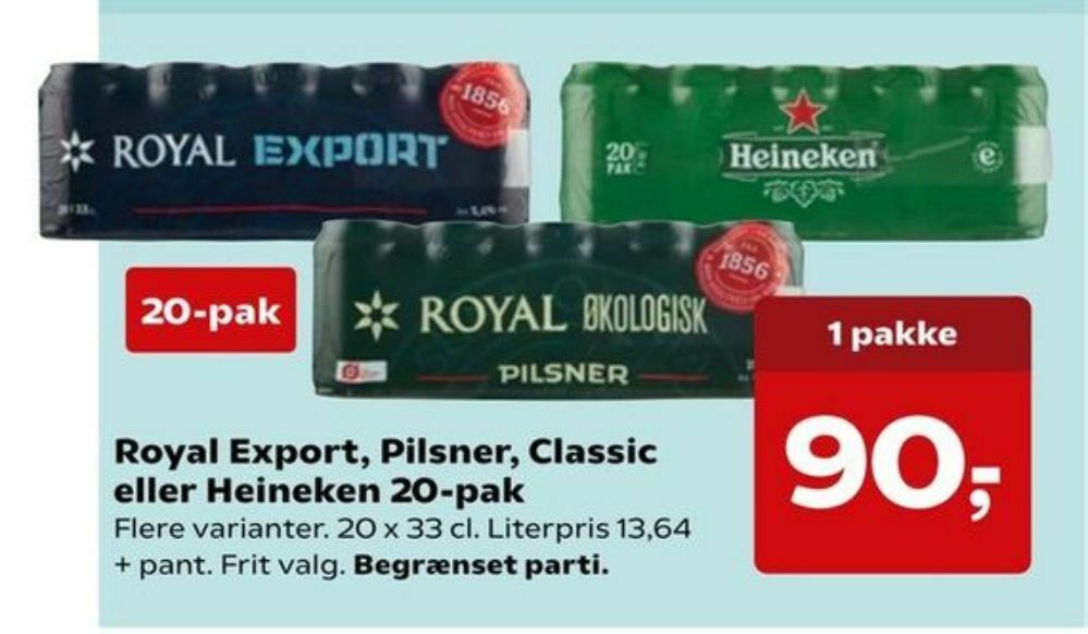 Royal export øl tilbud hos Dagli Brugsen