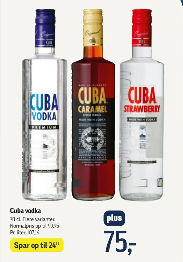 Cuba vodka tilbud hos Føtex