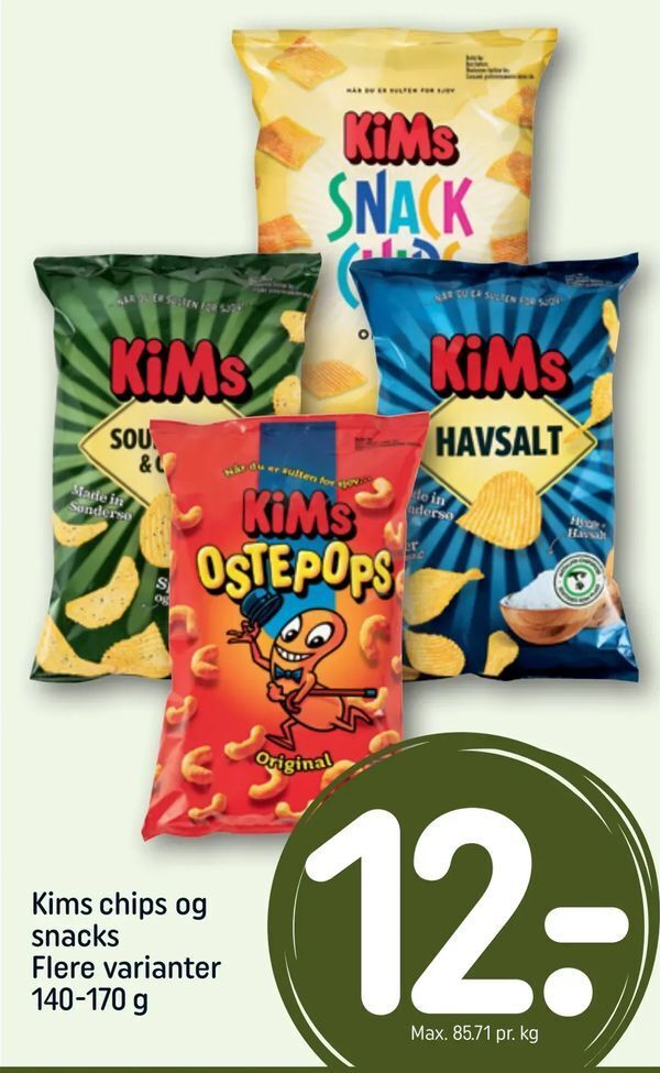 Kims Chips Og Snacks Tilbud Hos Rema 1000