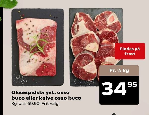 Oksespidsbryst Osso Buco Eller Kalve Osso Buco Tilbud Hos SuperBrugsen