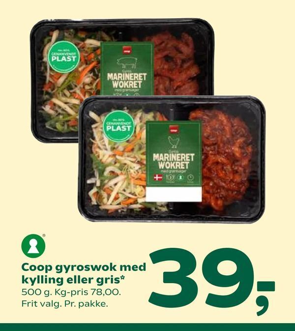 Coop Gyroswok Med Kylling Eller Gris Tilbud Hos Coop