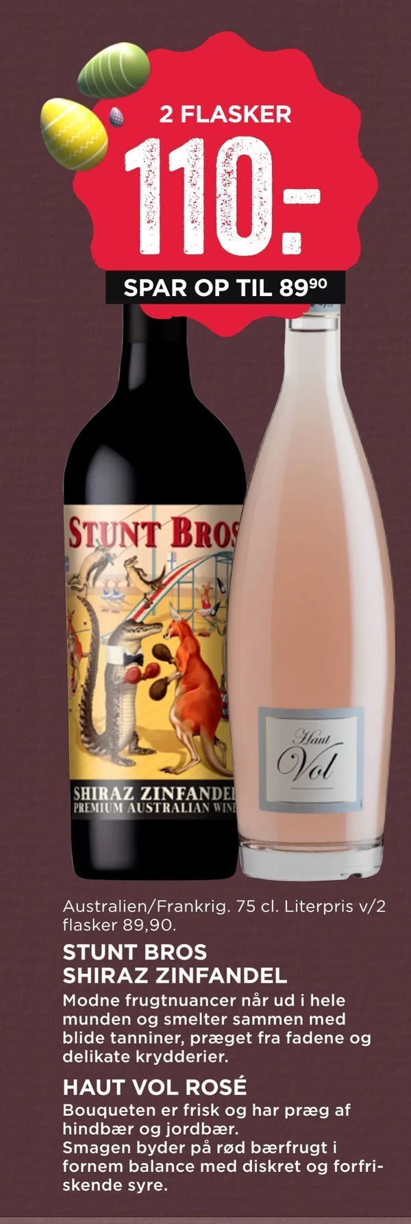 Stunt bros shiraz zinfandel haut vol rosé tilbud hos MENY