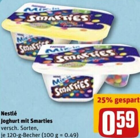 Nestl Joghurt Mit Smarties G Tilbud Hos Rewe