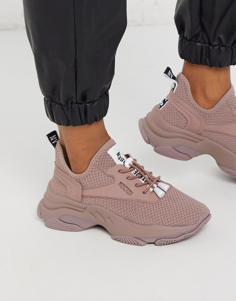 Steve Madden Match Chunky Sneakers I Pink Lyser D Tilbud Hos Asos