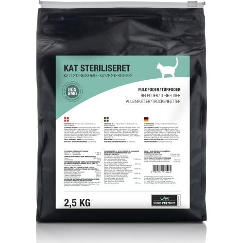 Sund Premium Kat Steriliseret 2 5 Kg Tilbud Hos Land Fritid