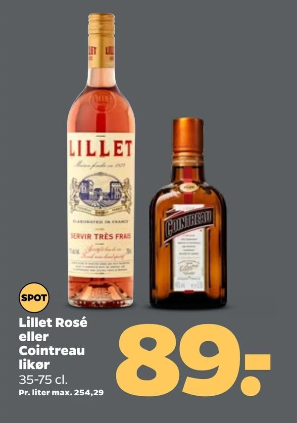 Lillet Ros Eller Cointreau Lik R Tilbud Hos Netto