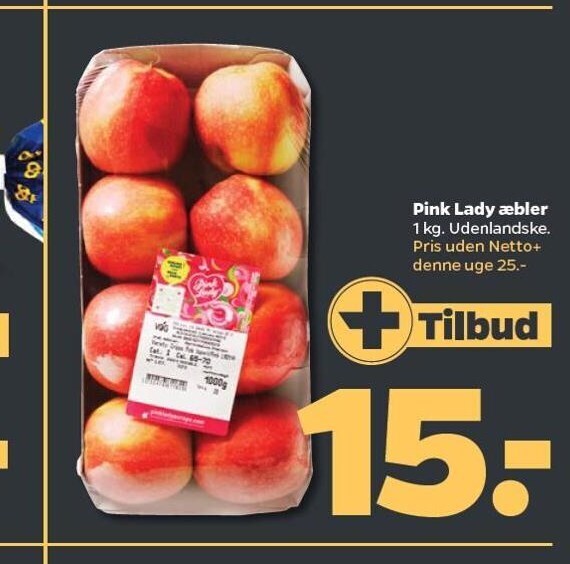 Pink Lady æbler tilbud hos Netto