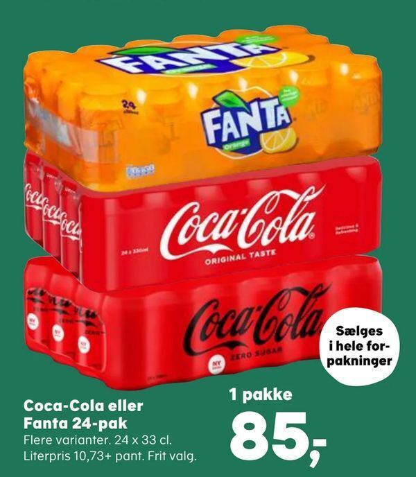 Coca Cola Eller Fanta Pak Tilbud Hos Kvickly