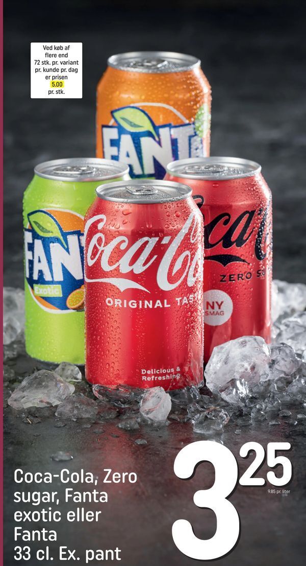 Coca Cola Zero Sugar Fanta Exotic Eller Fanta Tilbud Hos Rema