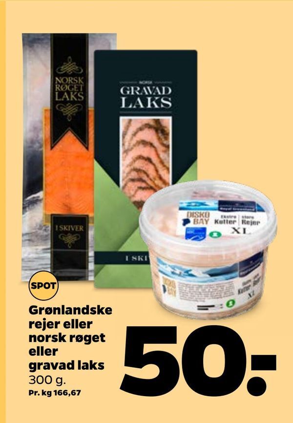 Gr Nlandske Rejer Eller Norsk R Get Eller Gravad Laks G Tilbud Hos