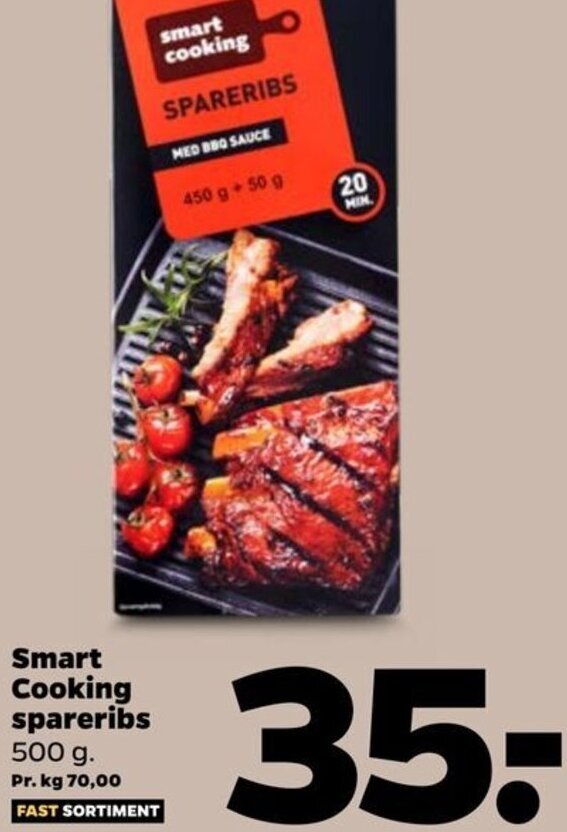 Smart Cooking Spareribs 500 G Tilbud Hos Netto