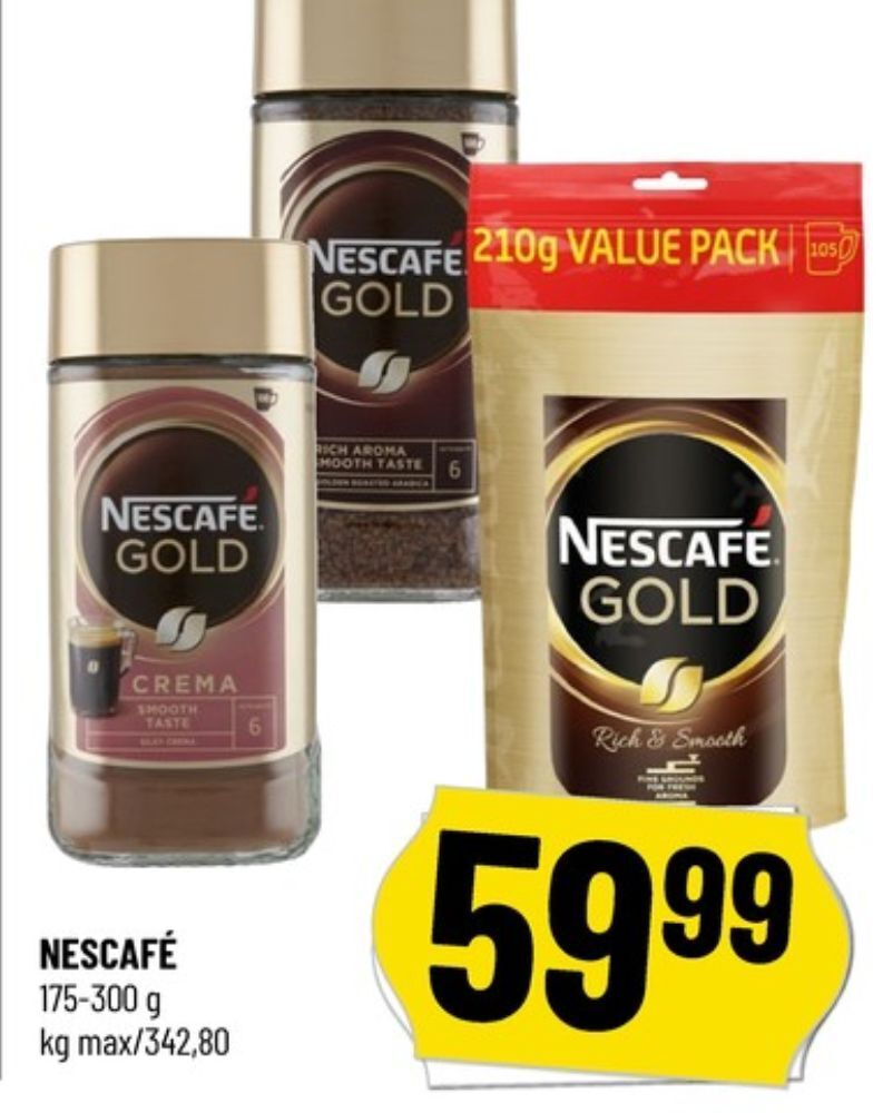 Gold crema instant kaffe tilbud hos Løvbjerg