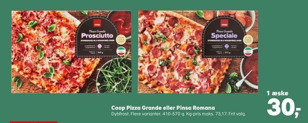 Coop Pizza Grande Eller Pinsa Romana Tilbud Hos SuperBrugsen