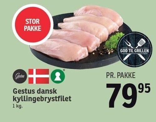 Gestus Dansk Kyllingbrystfilet Tilbud Hos Spar