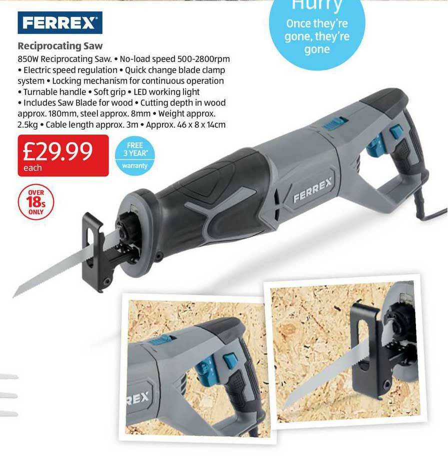 Ferrex Reciprocating Saw Offer At Aldi