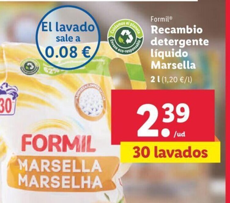 Recambio Detergente Liquido Marsella Oferta En Lidl