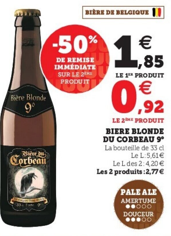 Promo Biere Blonde Du Corbeau 9 Chez Super U