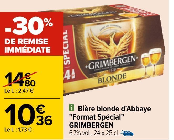 Promo Grimbergen Bi Re Blonde D Abbaye Format Sp Cial Chez Carrefour