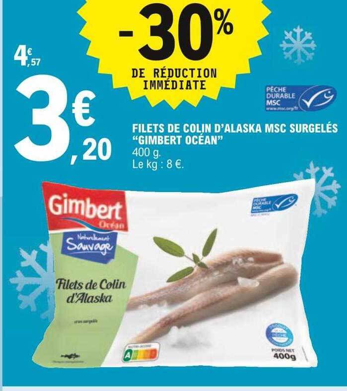 Promo Filets De Colin D Alaska Msc Surgel S Chez E Leclerc