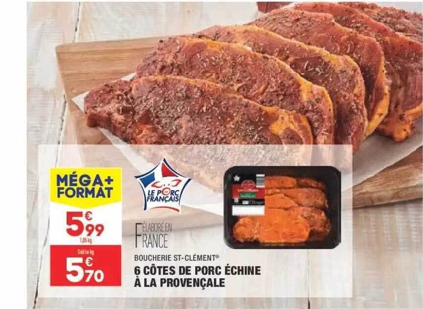 Promo C Tes De Porc Chine La Proven Ale Boucherie St Cl Ment Chez Aldi