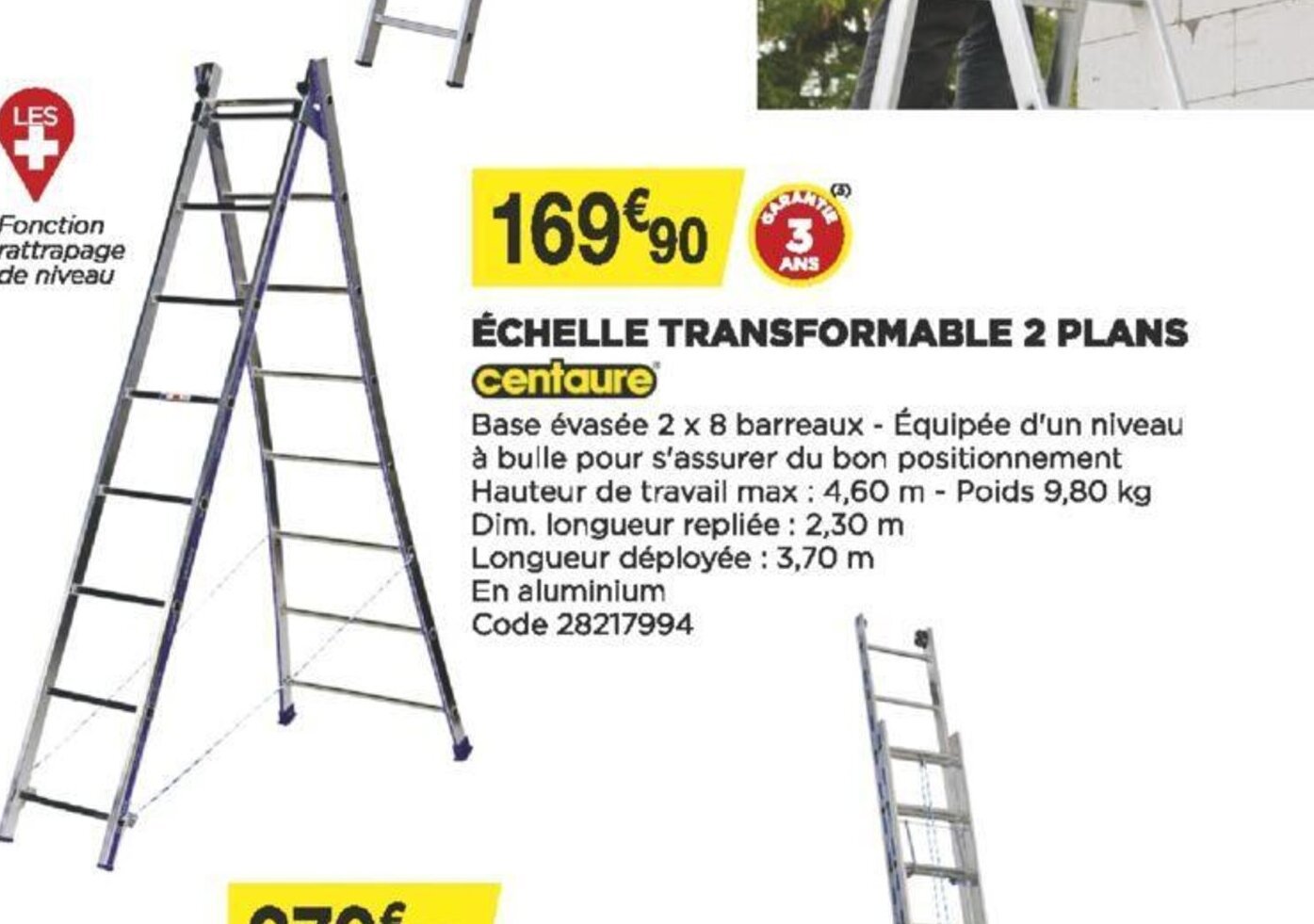 Promo Échelle Transformable 2 Plans chez Bricomarché