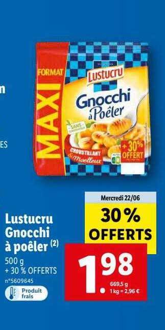 Promo Lustucru Gnocchi à Poêler chez Lidl