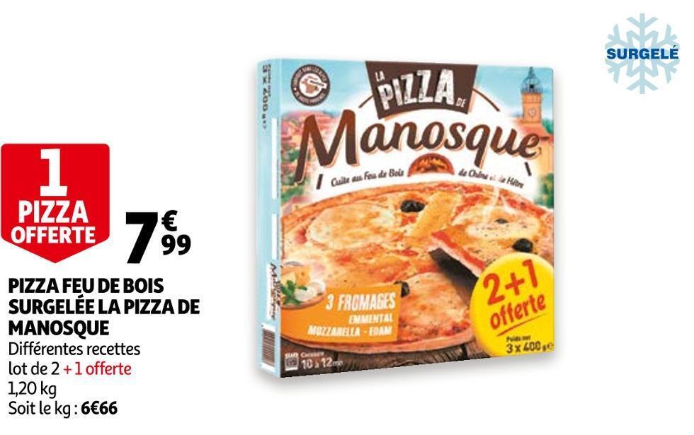 Promo La Pizza De Manosque Pizza Feu De Bois Surgel E Chez Auchan