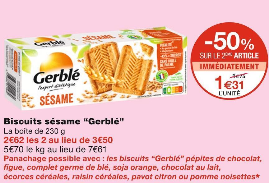 Promo Gerbl Biscuits S Same Chez Monoprix