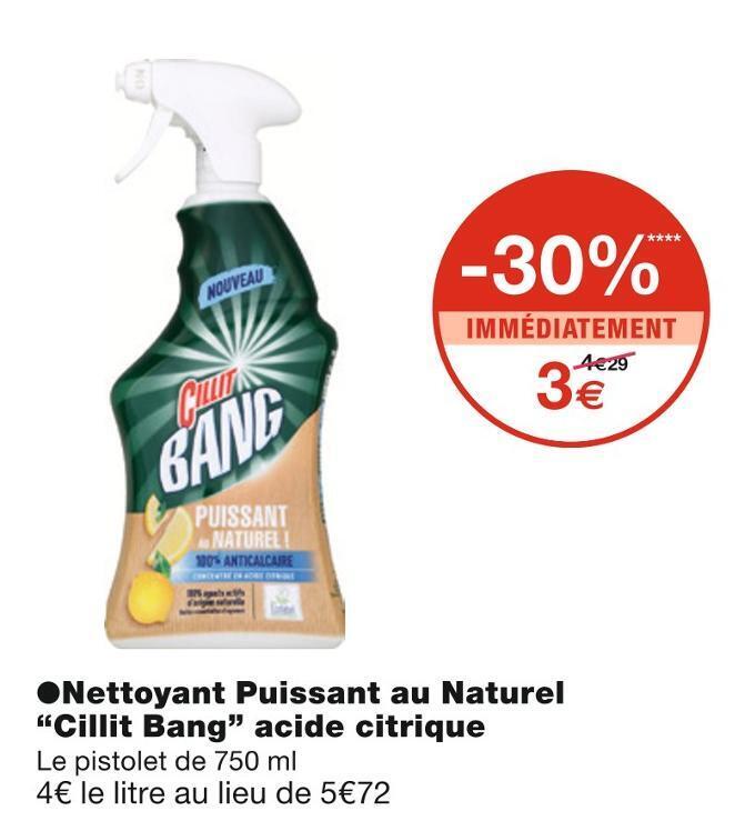 Promo Cillit Bang Nettoyant Puissant Au Naturel Acide Citrique Chez