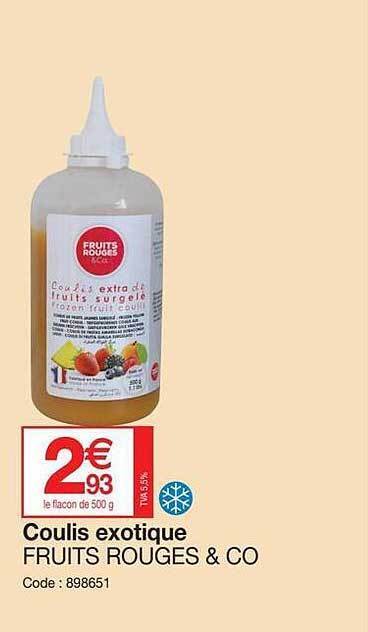 Promo Coulis Exotique Fruits Rouges Co Chez Promocash