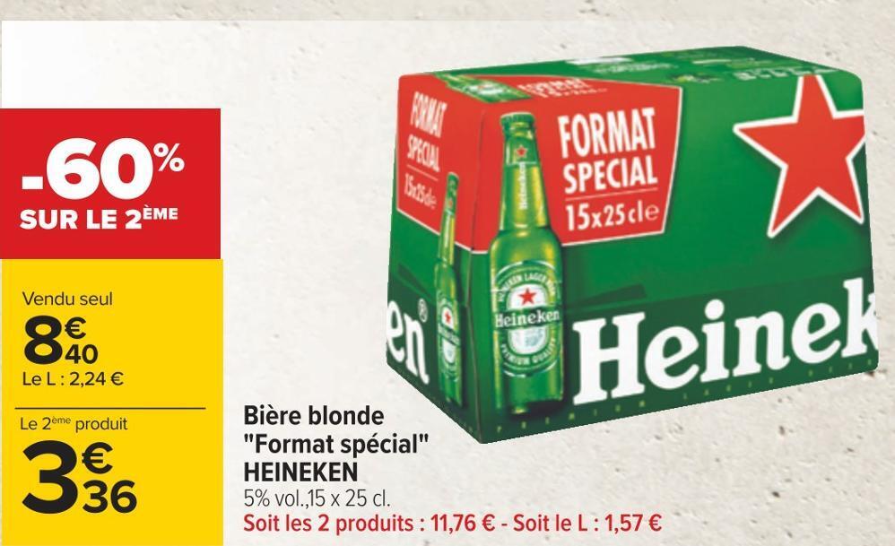 Promo Heineken Bi Re Blonde Format Sp Cial Chez Carrefour