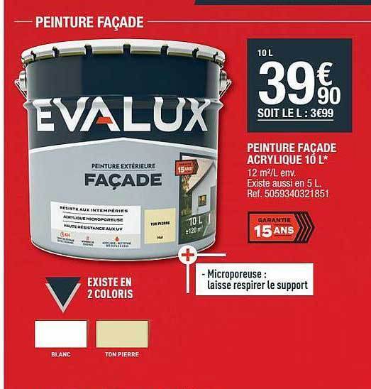 Promo Peinture Fa Ade Acrylique L Evalux Chez Brico D P T