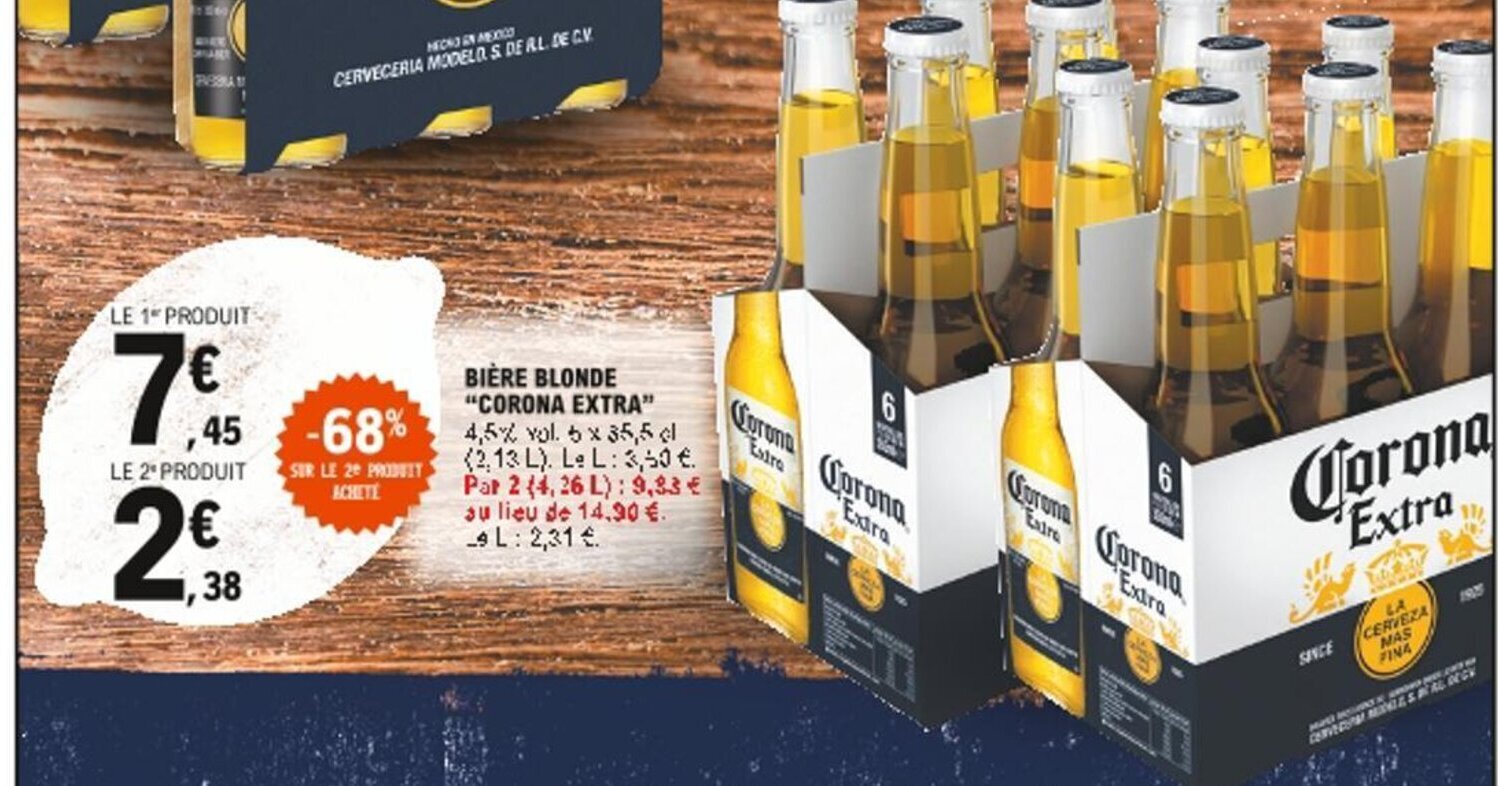 Promo Corona Extra Bière Blonde chez E Leclerc