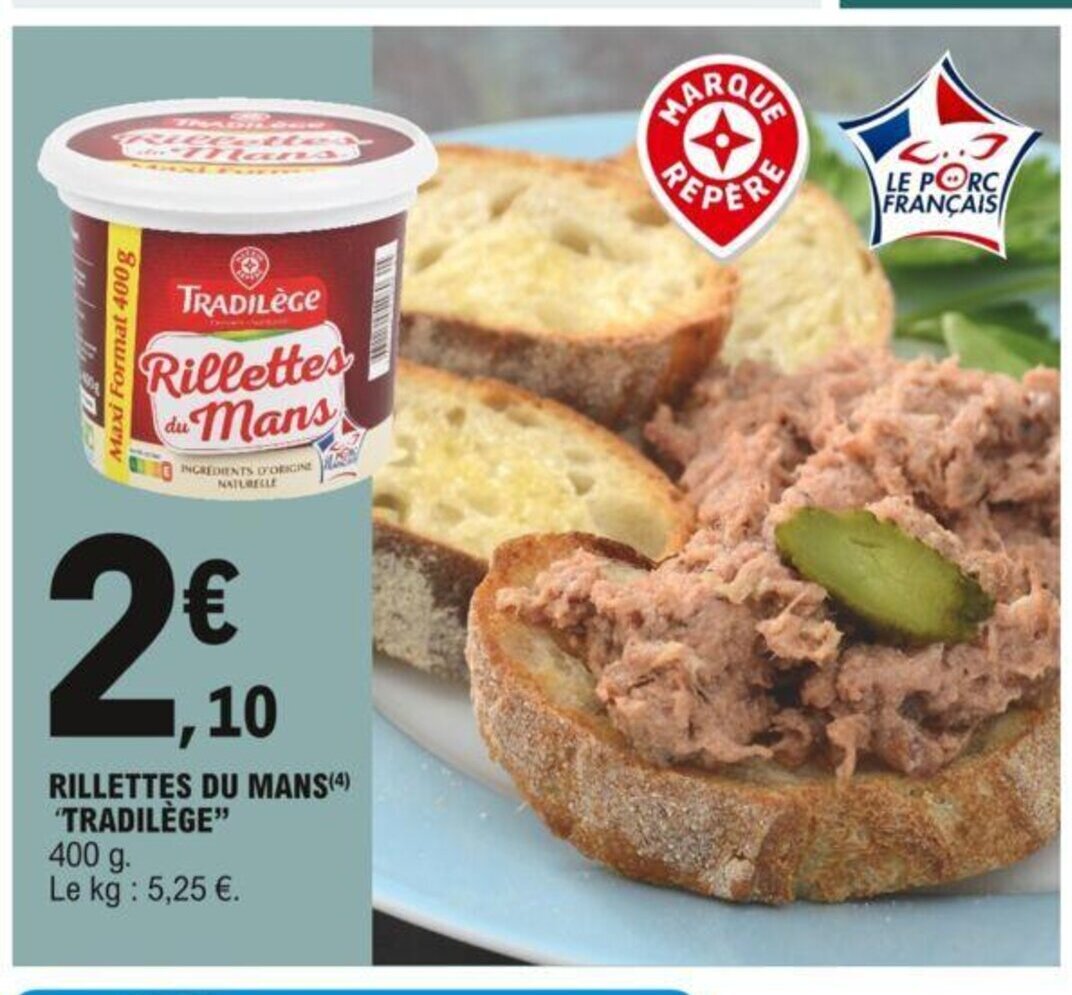 Promo Rillettes Du Mans Tradilège chez E Leclerc