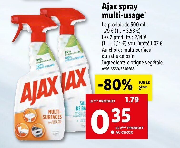 Promo Ajax Spray Multi Usage Chez Lidl