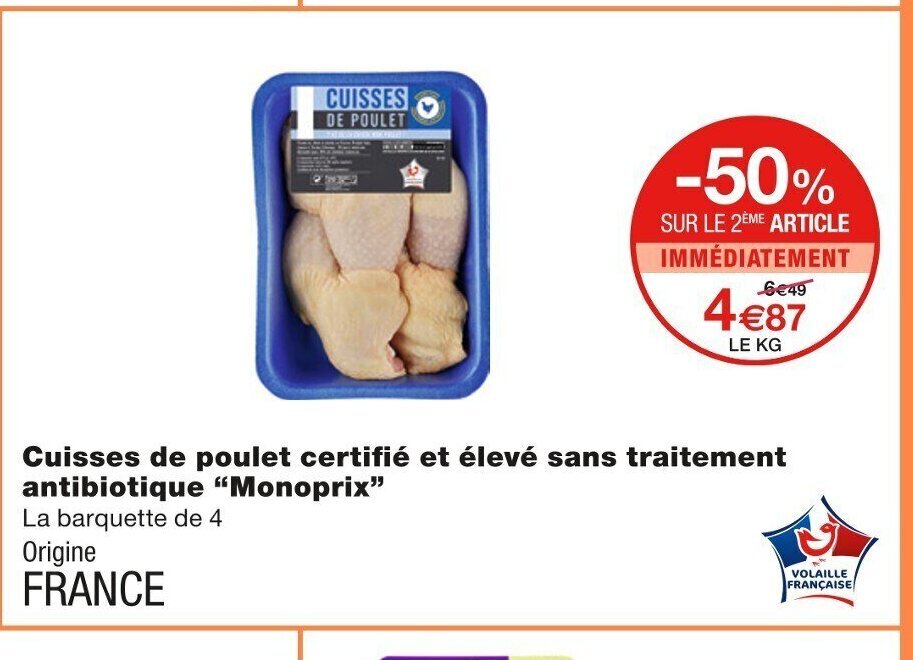 Promo Cuisses De Poulet Certifi Et Lev Sans Traitement Antibiotique