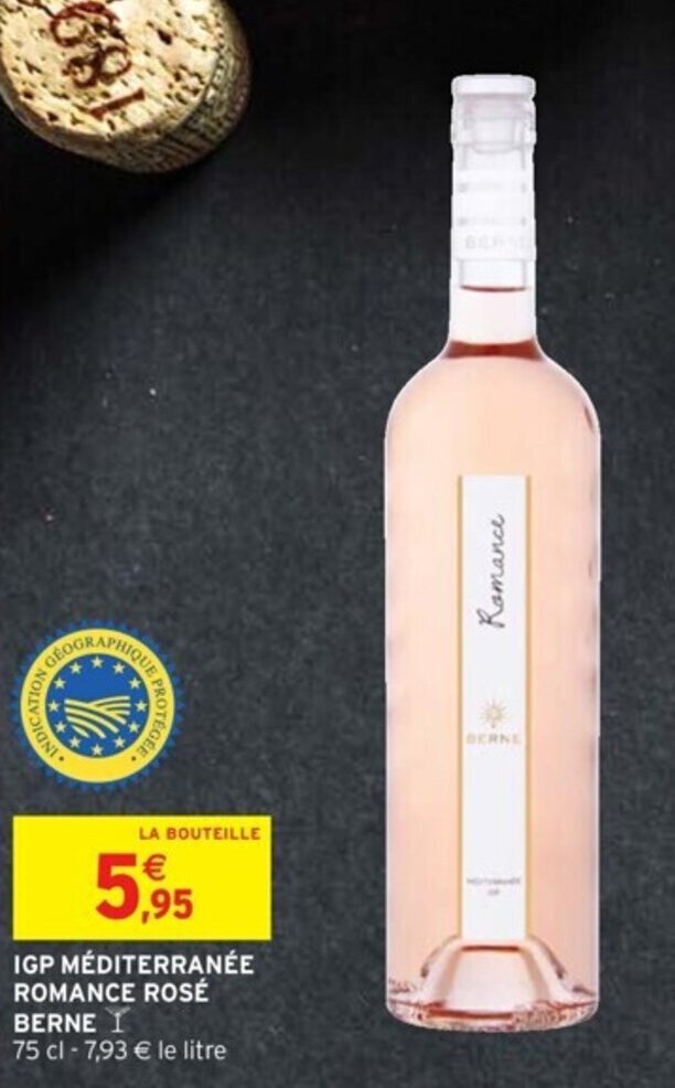 Promo IGP méditerranée romance rosé berne chez Intermarché