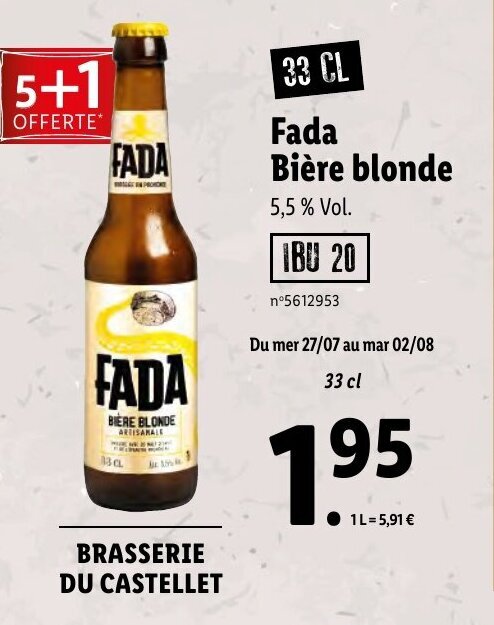 Promo Fada Bi Re Blonde Chez Lidl