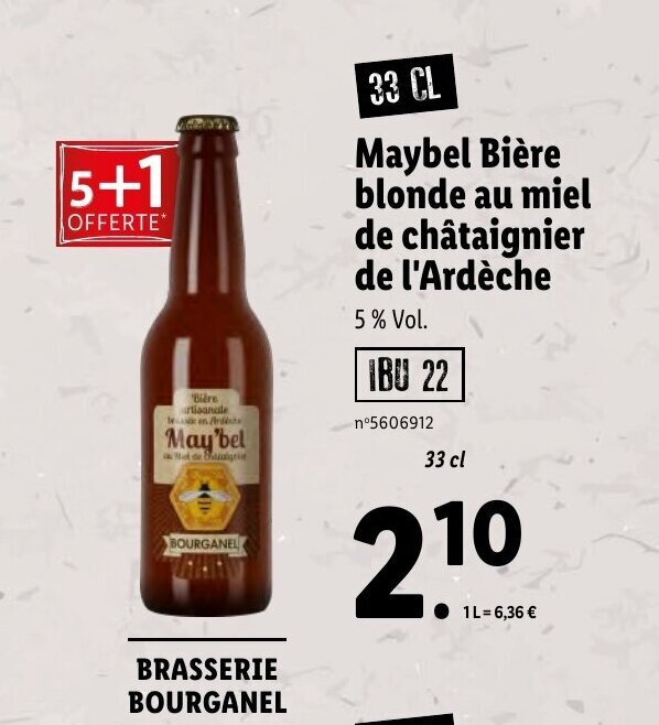 Promo Maybel Bi Re Blonde Au Miel De Ch Taignier De L Ard Che Chez Lidl