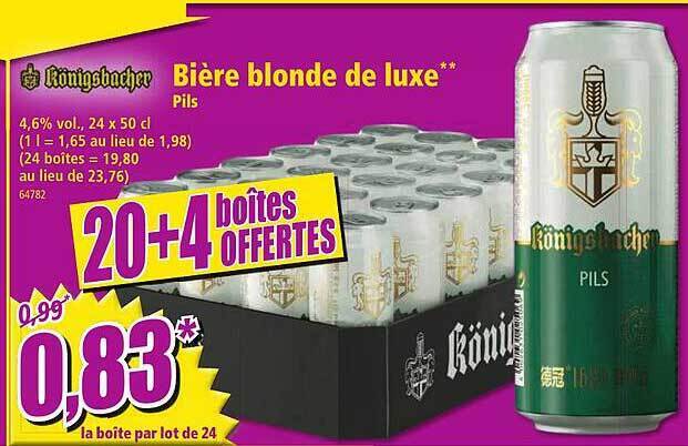 Promo K Nigsbacher Bi Re Blonde De Luxe Chez Norma