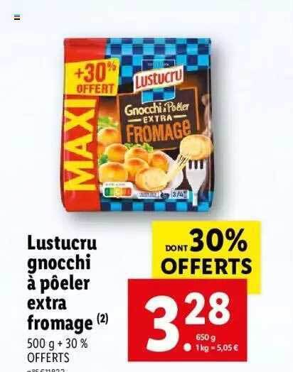 Promo Lustucru Gnocchi Po Ler Extra Fromage Chez Lidl