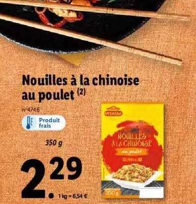 Promo Nouilles La Chinoise Au Poulet Chez Lidl