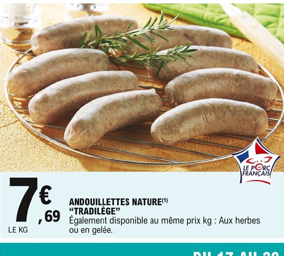 Promo Tradil Ge Andouillettes Nature Chez E Leclerc