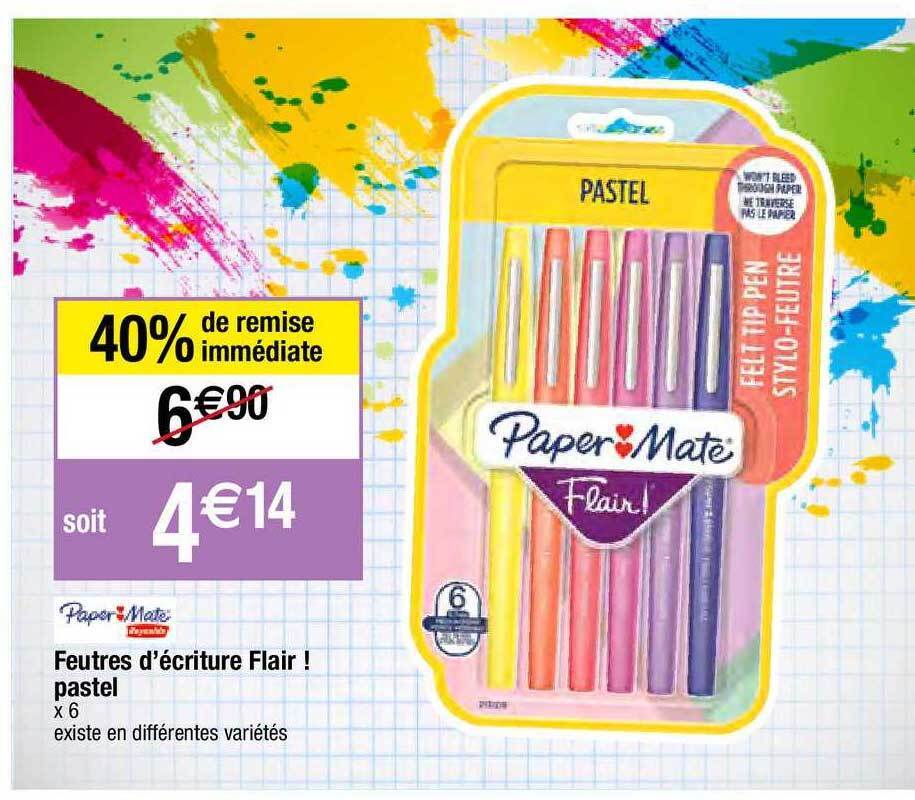 Promo Feutres d écriture flair pastel paper mate chez Migros