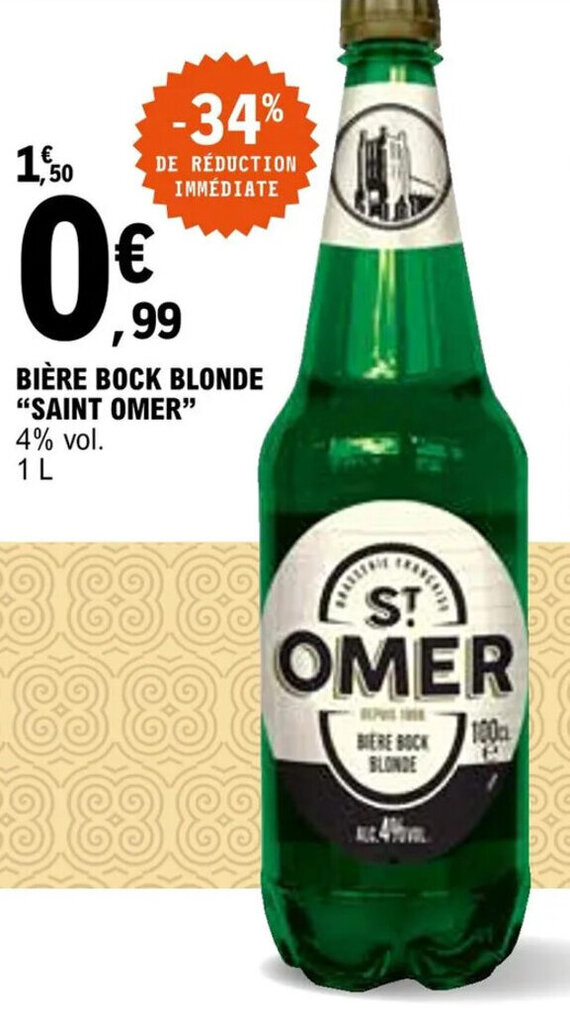 Promo Saint Omer Bi Re Bock Blonde Chez E Leclerc