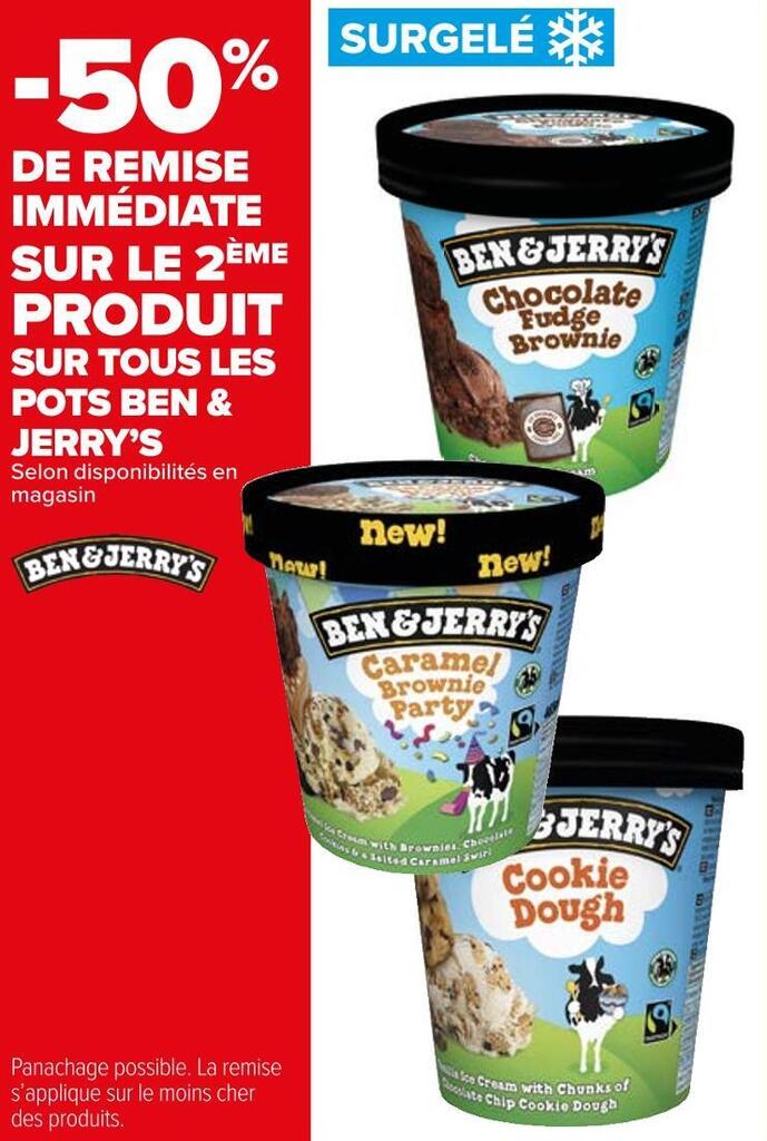 Promo Ben Jerrys Bon Plan Sur Tous Les Pots Ben Jerrys Chez