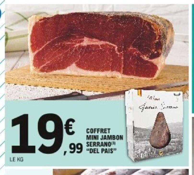 Promo Coffret Mini Jambon Serrano Del Pais Chez E Leclerc