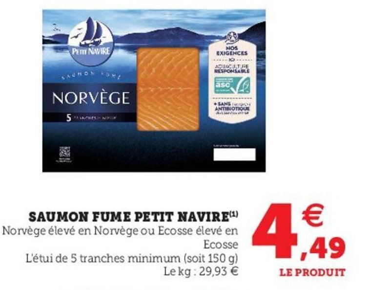 Promo Saumon Fume Petit Navire Chez Hyper U