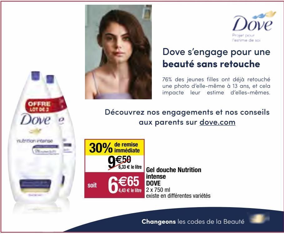 Promo Gel Douche Nutrition Intense Dove Chez Migros