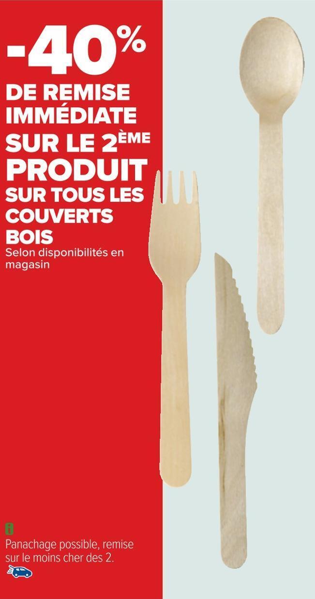 Promo Bon Plan Sur Tous Les Couverts Bois Chez Carrefour